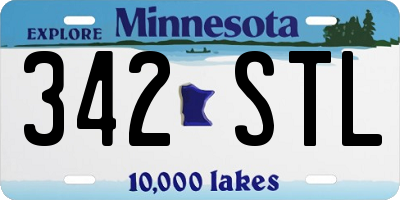 MN license plate 342STL
