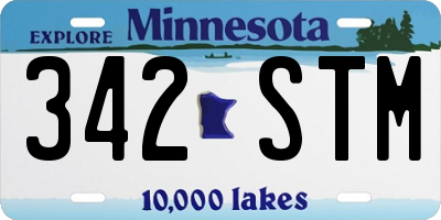 MN license plate 342STM