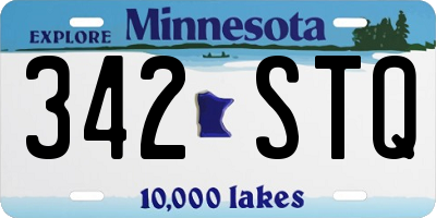 MN license plate 342STQ