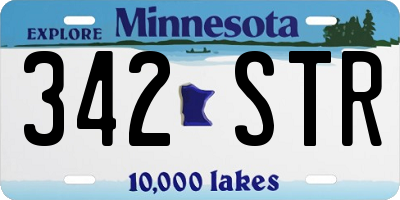 MN license plate 342STR