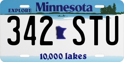 MN license plate 342STU