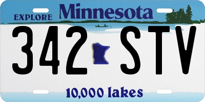 MN license plate 342STV