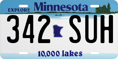 MN license plate 342SUH