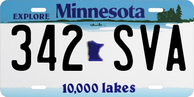 MN license plate 342SVA