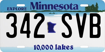 MN license plate 342SVB