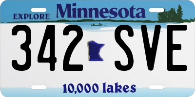MN license plate 342SVE