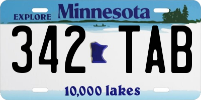MN license plate 342TAB