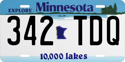 MN license plate 342TDQ