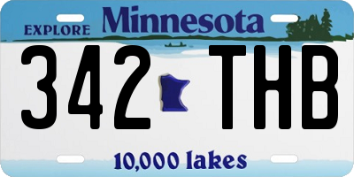 MN license plate 342THB