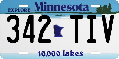 MN license plate 342TIV
