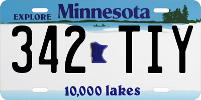 MN license plate 342TIY