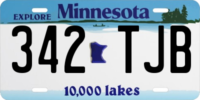 MN license plate 342TJB