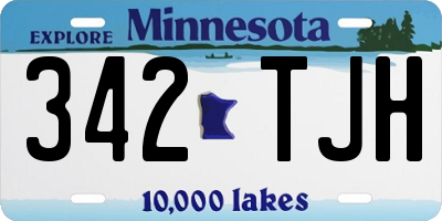 MN license plate 342TJH