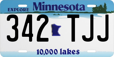 MN license plate 342TJJ