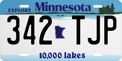 MN license plate 342TJP
