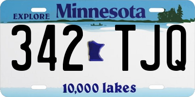MN license plate 342TJQ