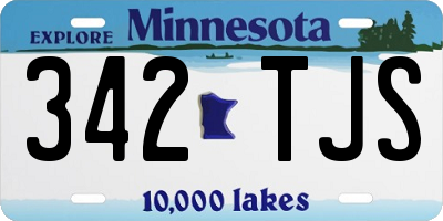 MN license plate 342TJS
