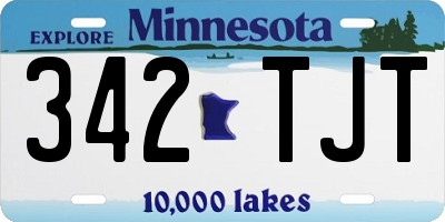 MN license plate 342TJT