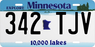 MN license plate 342TJV