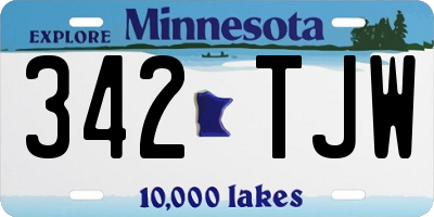 MN license plate 342TJW
