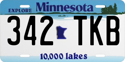 MN license plate 342TKB