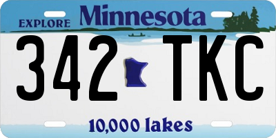 MN license plate 342TKC
