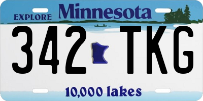 MN license plate 342TKG