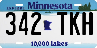 MN license plate 342TKH