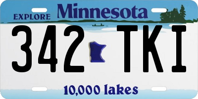 MN license plate 342TKI