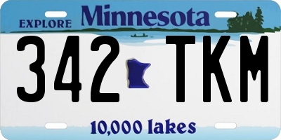 MN license plate 342TKM