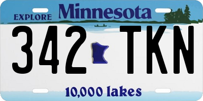 MN license plate 342TKN