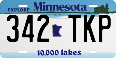 MN license plate 342TKP