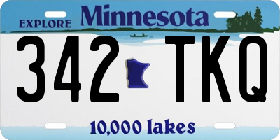 MN license plate 342TKQ