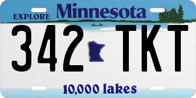 MN license plate 342TKT