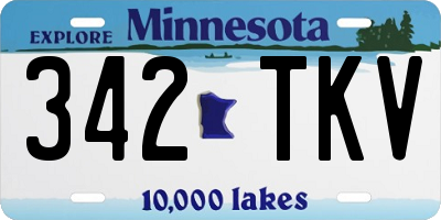 MN license plate 342TKV