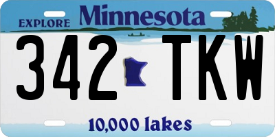 MN license plate 342TKW