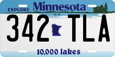 MN license plate 342TLA