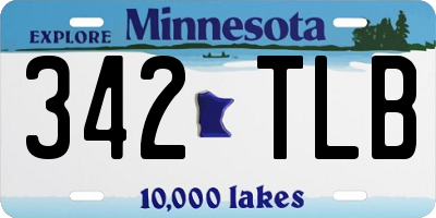 MN license plate 342TLB