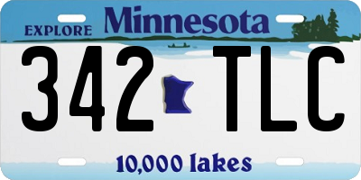 MN license plate 342TLC