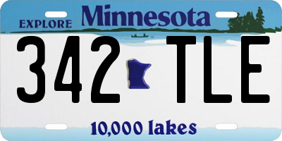 MN license plate 342TLE