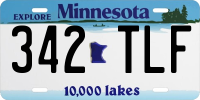 MN license plate 342TLF