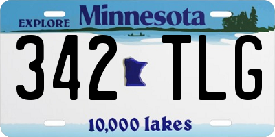 MN license plate 342TLG