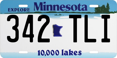 MN license plate 342TLI