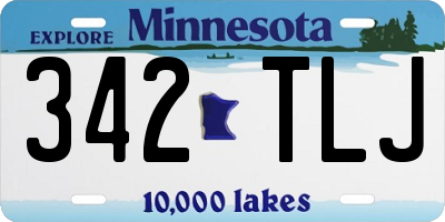 MN license plate 342TLJ