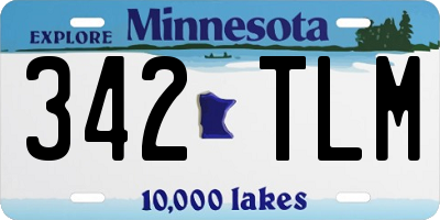 MN license plate 342TLM