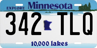 MN license plate 342TLQ