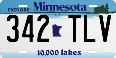MN license plate 342TLV