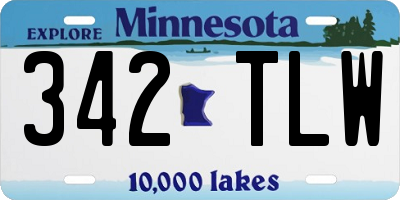 MN license plate 342TLW