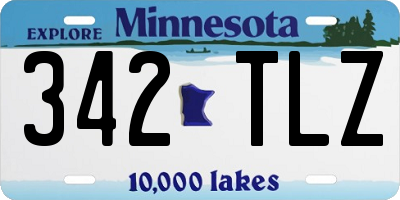 MN license plate 342TLZ