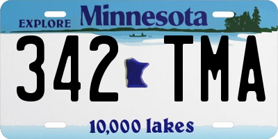 MN license plate 342TMA